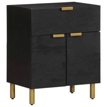 ARDEBO.de - Nachttisch Schwarz 50x33x60 cm Holzwerkstoff