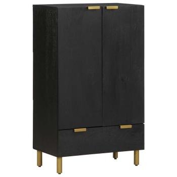 ARDEBO.de - Highboard Schwarz 60x33x100 cm Holzwerkstoff