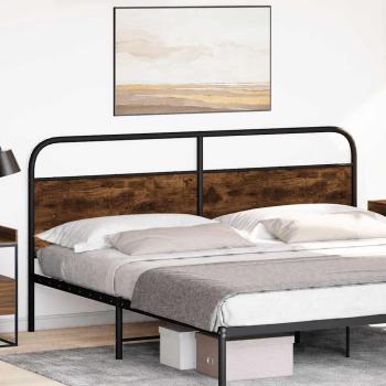 Ersatz-Kopfteil Räuchereiche 190 cm Stahl und Holzwerkstoff
