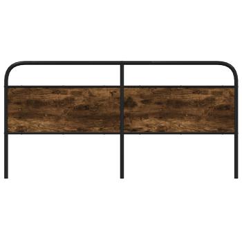 Ersatz-Kopfteil Räuchereiche 190 cm Stahl und Holzwerkstoff