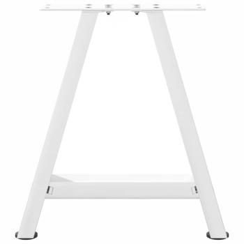 Couchtischbeine A-Form 2 Stk. Weiß 50x(42-43) cm Stahl