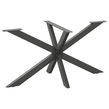 ARDEBO.de - Esstischbein in Spinnenform Anthrazit 150x78x(72-73) cm Stahl