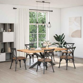 Esstischbein in Spinnenform Anthrazit 150x78x(72-73) cm Stahl
