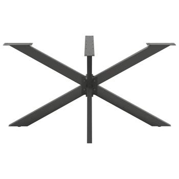 Esstischbein in Spinnenform Anthrazit 150x78x(72-73) cm Stahl