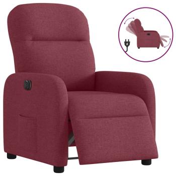 ARDEBO.de - Relaxsessel Elektrisch Weinrot Stoff
