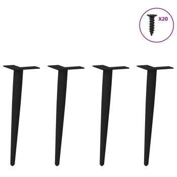 Couchtischbeine Konische Form 4 Stk. Schwarz 30-31 cm Stahl