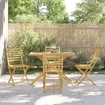 ARDEBO.de - 5-tlg. Garten-Essgruppe Bambus