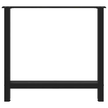 Esstischbeine Schwarz 2 Stk. 80x(72-73) cm Stahl