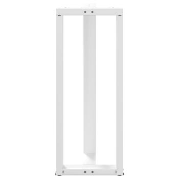 Bartischbeine T-Form 2 Stk. Weiß 50x35x(100-101) cm Stahl