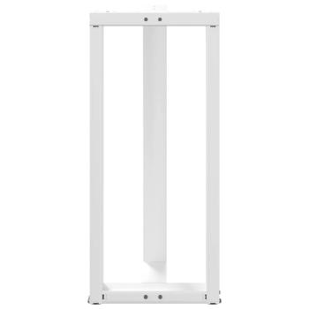 Bartischbeine T-Form 2 Stk. Weiß 50x35x(90-91) cm Stahl