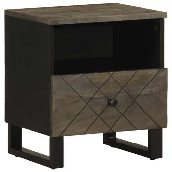 ARDEBO.de - Nachttisch Schwarz 40x33x46 cm Massivholz Mango