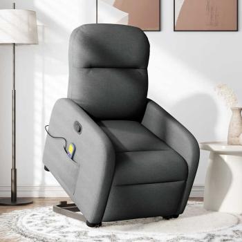 ARDEBO.de - Massagesessel mit Aufstehhilfe Dunkelgrau Stoff