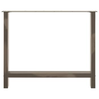 Esstischbeine Naturstahl 2 Stk. 90x(72-73) cm Stahl