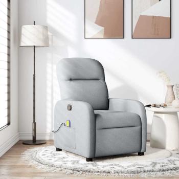 ARDEBO.de - Massagesessel Hellgrau Stoff