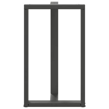 Bartischbeine T-Form 2 Stk. Anthrazit 60x35x(100-101) cm Stahl