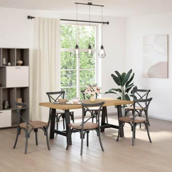 ARDEBO.de - Esstisch NOAIN A-Form-Beine 180x90x75 cm Massivholz Kiefer