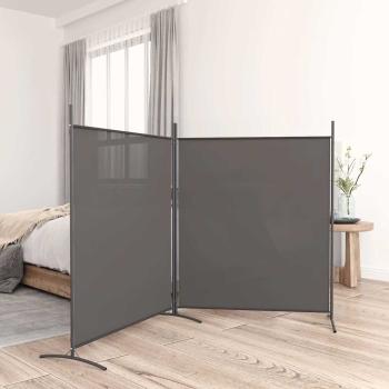 ARDEBO.de - 2-tlg. Paravent Anthrazit 348x180 cm Stoff