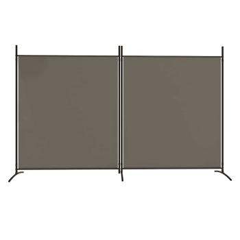 2-tlg. Paravent Anthrazit 348x180 cm Stoff
