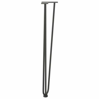 Haarnadelbeine für Konsolentische 4 Stk. Anthrazit 72 cm Massivstahl