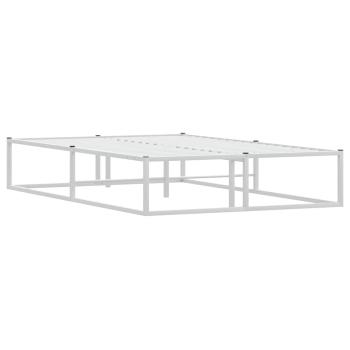 Bettgestell ohne Matratze Weiß 120x200 cm Metall