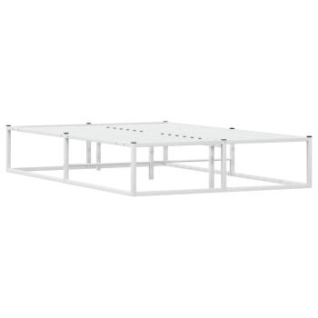 Bettgestell ohne Matratze Weiß 120x200 cm Metall