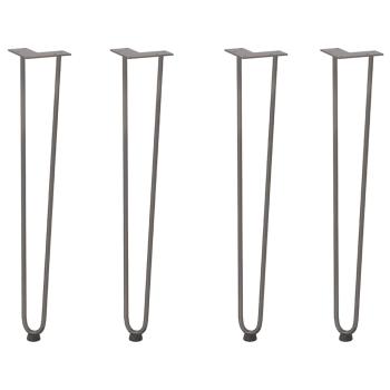Haarnadelbeine für Konsolentische 4 Stk. Naturstahl 72 cm