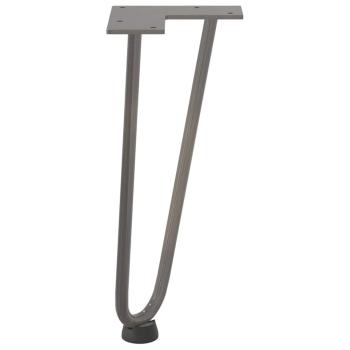 Haarnadelbeine für Couchtisch 4 Stk. Naturstahl 30 cm Massivstahl