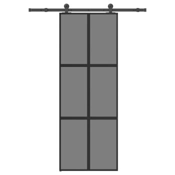 ARDEBO.de - Schiebetür mit Beschlag 76x205 cm Hartglas & Aluminium