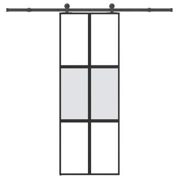 ARDEBO.de - Schiebetür mit Beschlag 76x205 cm Hartglas & Aluminium