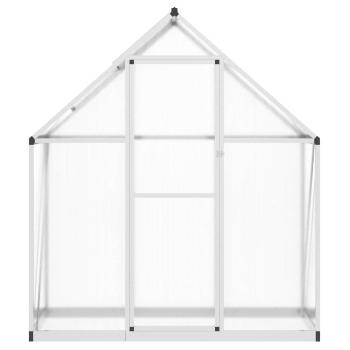 Gewächshaus mit Fundamentrahmen Silbern 169x58x195cm Aluminimum