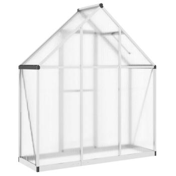 Gewächshaus mit Fundamentrahmen Silbern 169x58x195cm Aluminimum