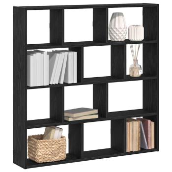 ARDEBO.de - W?rfelregal 12 F?cher Schwarz Holzwerkstoff