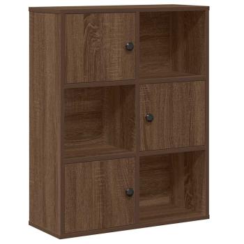B?cherregal Braun Eichen-Optik 60x24x76,5 cm Holzwerkstoff