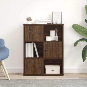 B?cherregal Braun Eichen-Optik 60x24x76,5 cm Holzwerkstoff