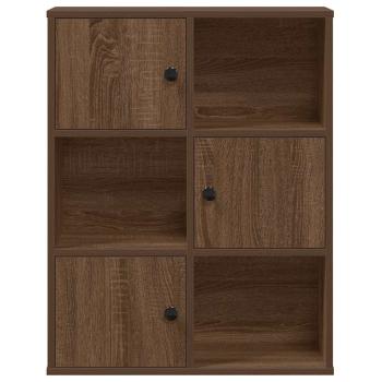 B?cherregal Braun Eichen-Optik 60x24x76,5 cm Holzwerkstoff