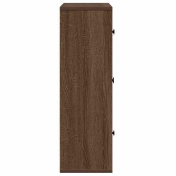 B?cherregal Braun Eichen-Optik 60x24x76,5 cm Holzwerkstoff