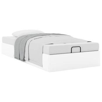 Ottoman-Bett ohne Matratze Weiß 80x200 cm Kunstleder