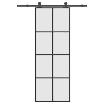 Schiebetür mit Beschlag 76x205 cm ESG-Glas & Aluminium