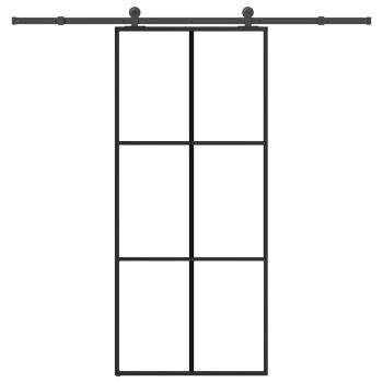 ARDEBO.de - Schiebetür mit Beschlag 90x205 cm ESG-Glas & Aluminium