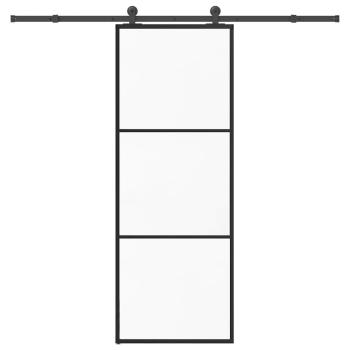 Schiebetür mit Beschlag 76x205 cm ESG-Glas & Aluminium