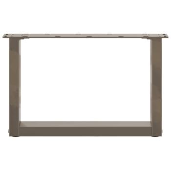 Couchtischbeine U-Form 2 Stk. Naturstahl 50x(30-31) cm Stahl