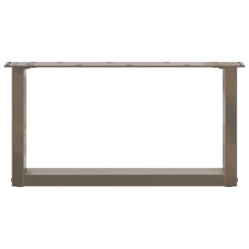 Couchtischbeine U-Form 2 Stk. Naturstahl 70x(30-31) cm Stahl
