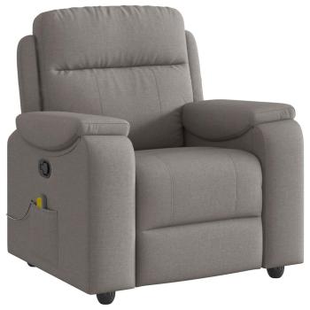 Massagesessel Taupe Stoff