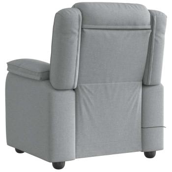 Massagesessel Hellgrau Stoff