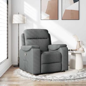 ARDEBO.de - Relaxsessel Dunkelgrau Stoff