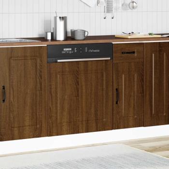 Geschirrsp?lerblende Kalmar Braun Eichen-Optik 60x1,5x57 cm