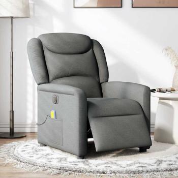 ARDEBO.de - Massagesessel Elektrisch Dunkelgrau Stoff