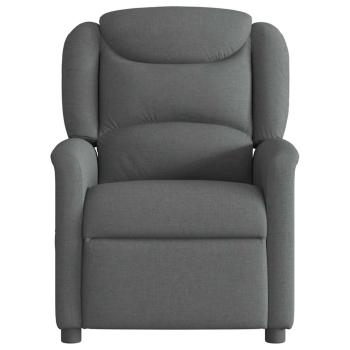 Massagesessel Elektrisch Dunkelgrau Stoff