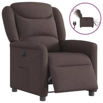 Relaxsessel Elektrisch Dunkelbraun Stoff