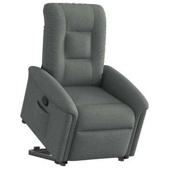ARDEBO.de - Relaxsessel mit Aufstehhilfe Dunkelgrau Stoff